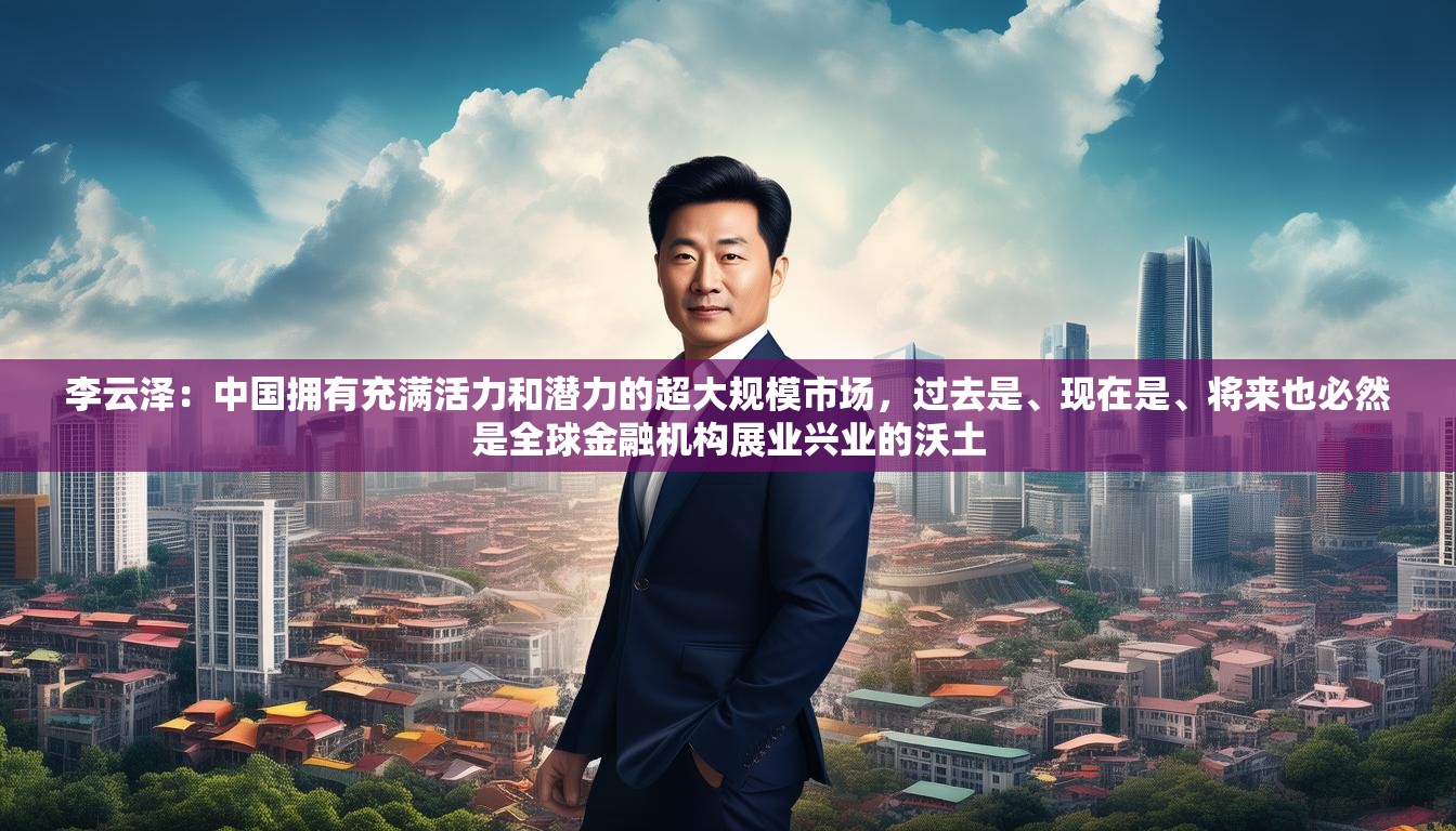 李云泽：中国拥有充满活力和潜力的超大规模市场，过去是、现在是、将来也必然是全球金融机构展业兴业的沃土