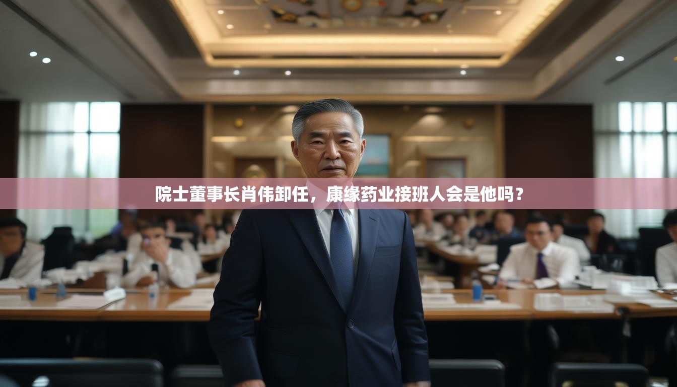 院士董事长肖伟卸任，康缘药业接班人会是他吗？