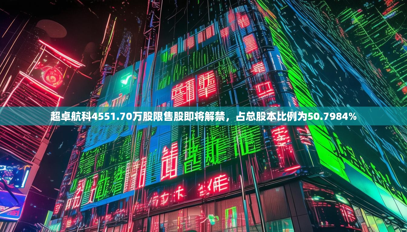 超卓航科4551.70万股限售股即将解禁，占总股本比例为50.7984%
