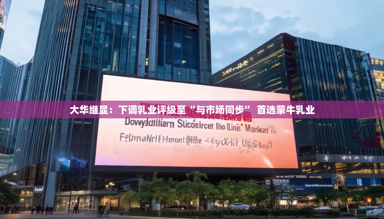 大华继显：下调乳业评级至“与市场同步” 首选蒙牛乳业
