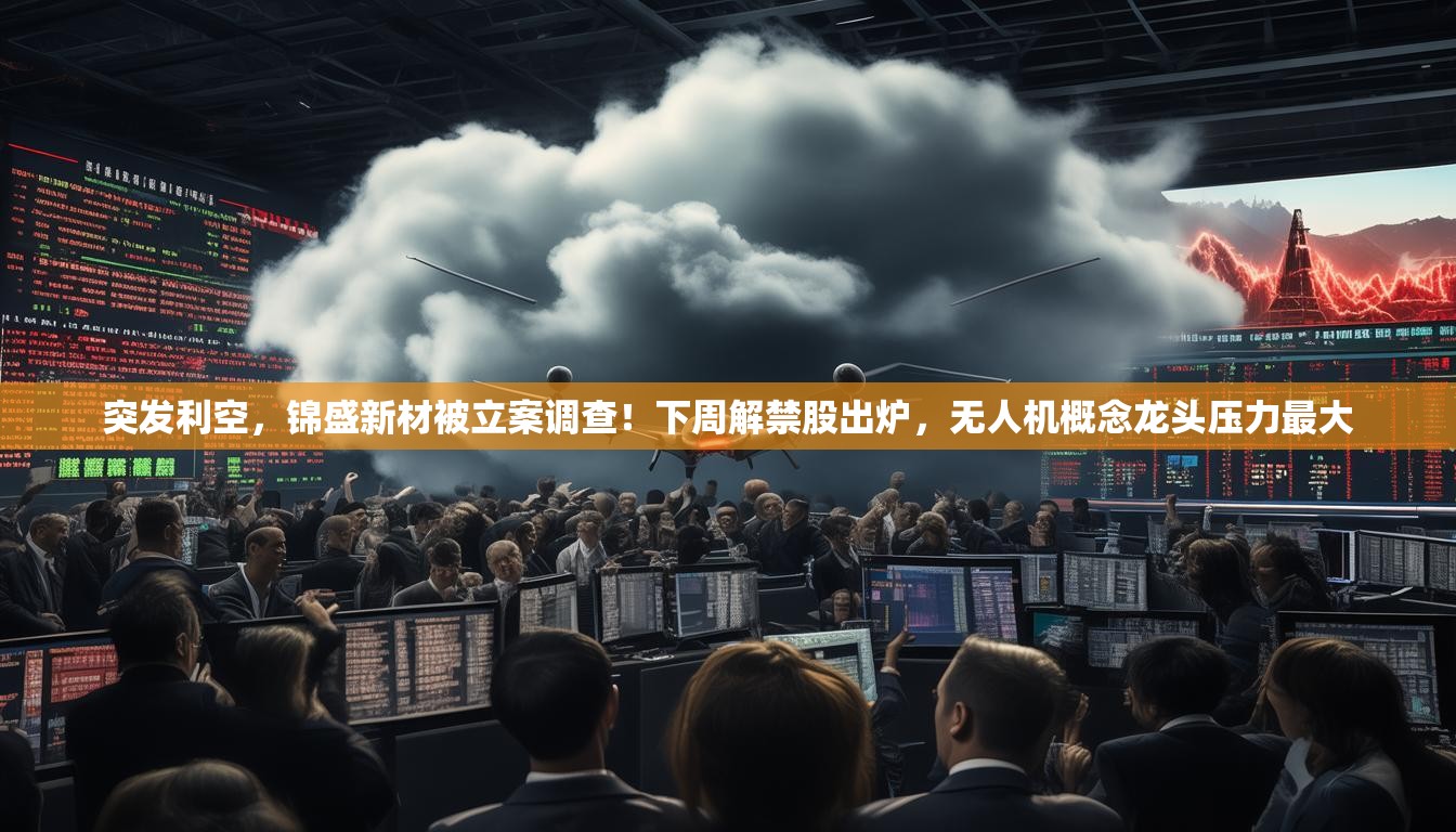 突发利空，锦盛新材被立案调查！下周解禁股出炉，无人机概念龙头压力最大