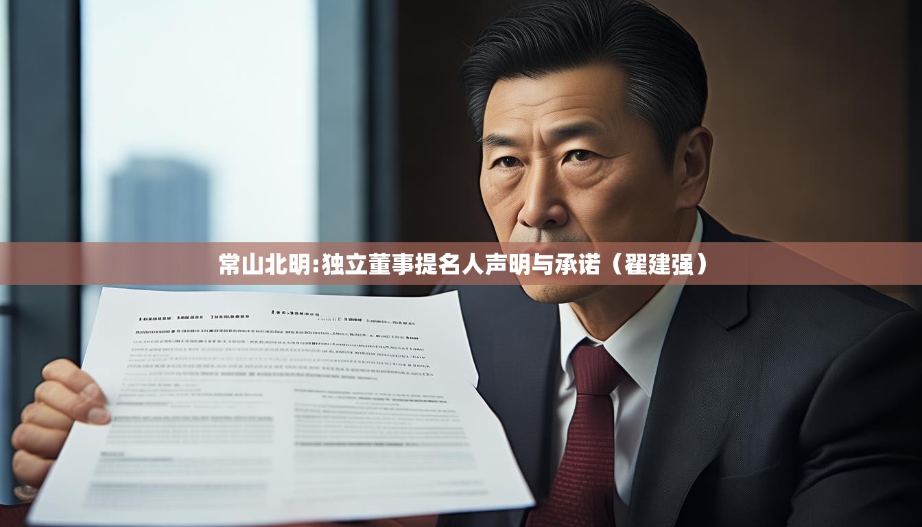 常山北明:独立董事提名人声明与承诺（翟建强）