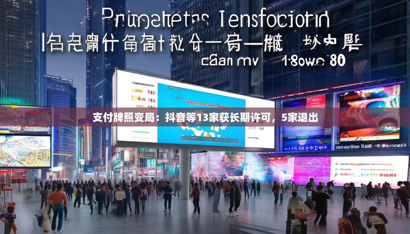 支付牌照变局：抖音等13家获长期许可，5家退出
