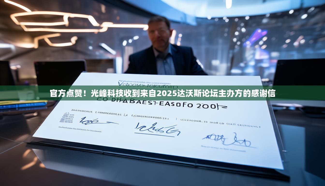 官方点赞！光峰科技收到来自2025达沃斯论坛主办方的感谢信